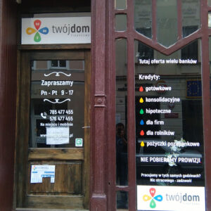 Oznakowanie biura Twojego Domu Finansowego