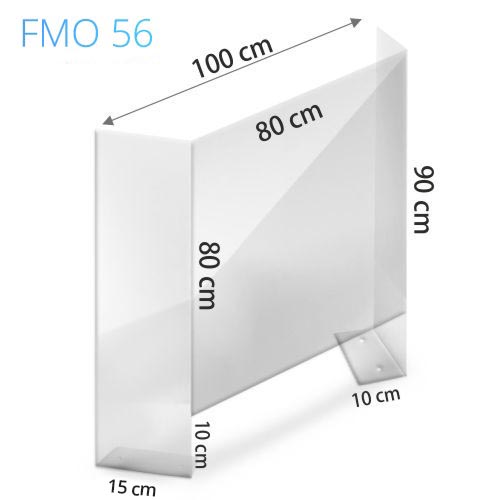 Szyba ochronna na biurko z plexi 4mm